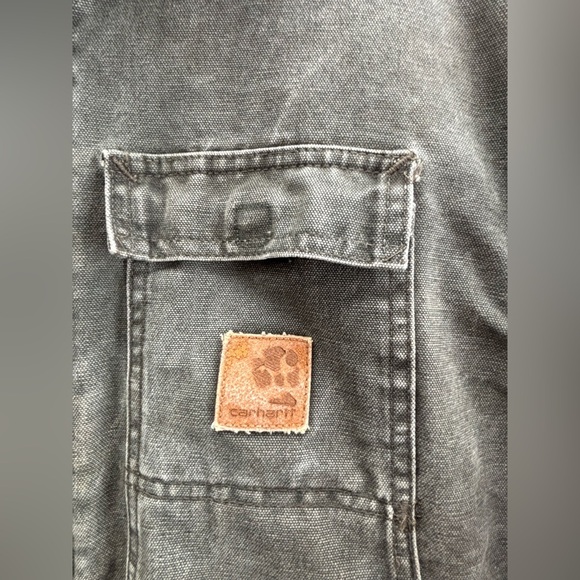 Vintage Carhartt Men's Sandstone Black Quilt Lined Gray Jacket Size XL - Picture 3 of 11